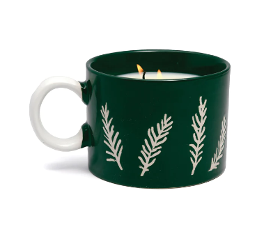 Fern Ceramic Mug Candle (Cypress and Fir)