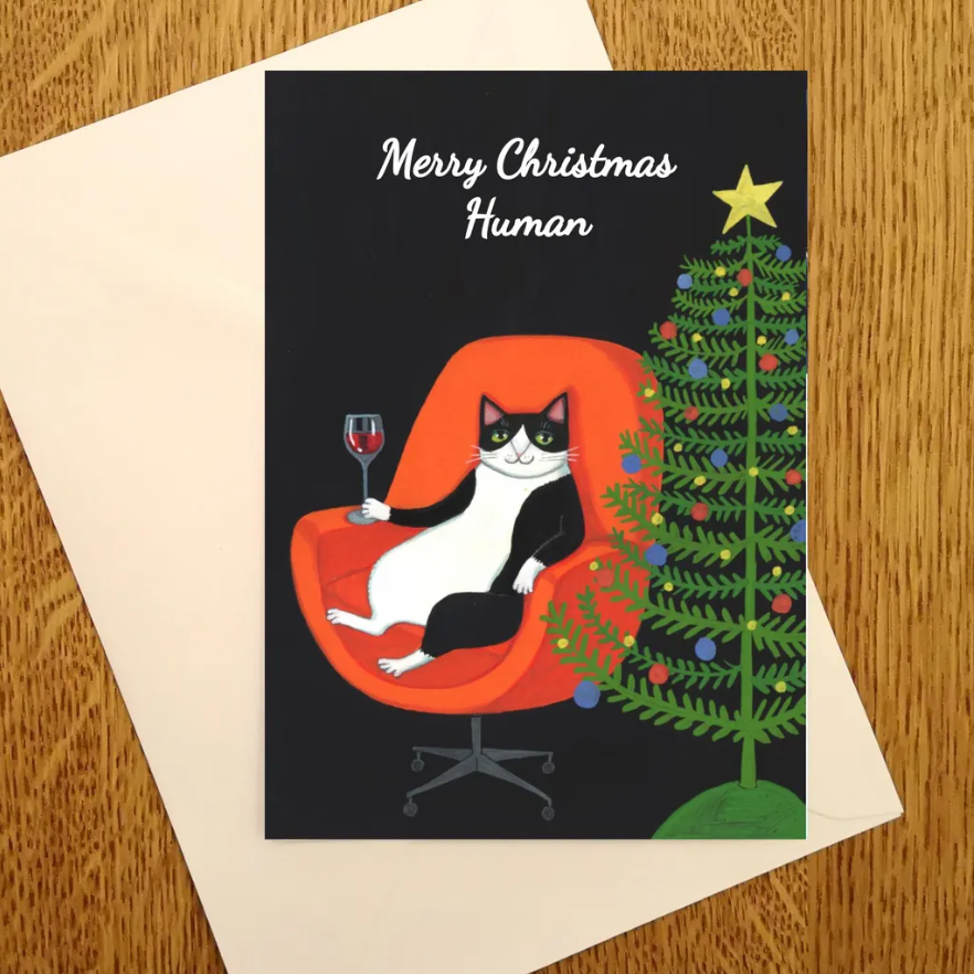 Laura Robertson Cat Christmas Card