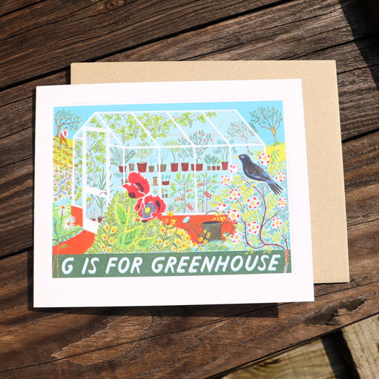 G for Greenhouse Greetings Card