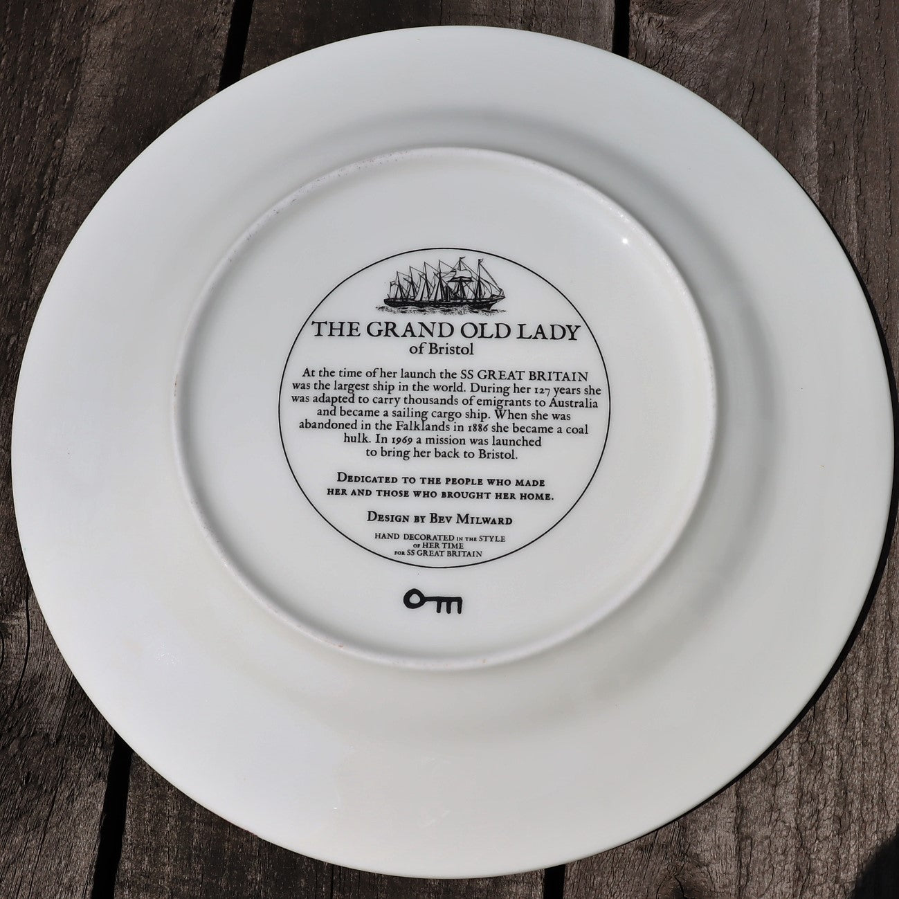 SSGB x Bev Milward Hand-Painted Ship Plate