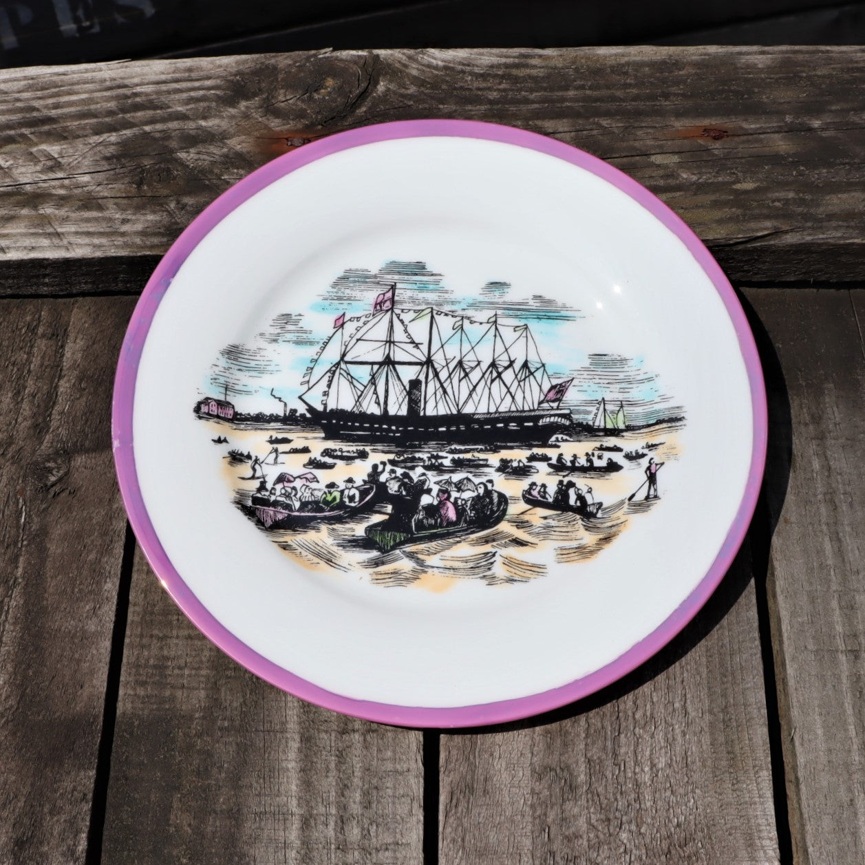 SSGB x Bev Milward Hand-Painted Ship Plate