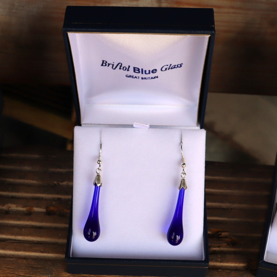 Hook Earrings Bristol Blue Glass