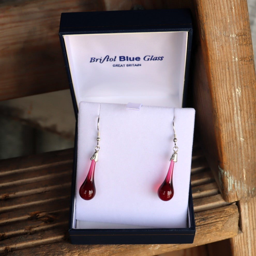 Hook Earrings Bristol Blue Glass