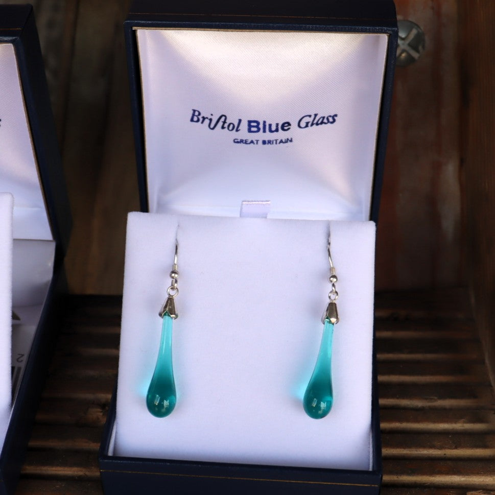 Hook Earrings Bristol Blue Glass