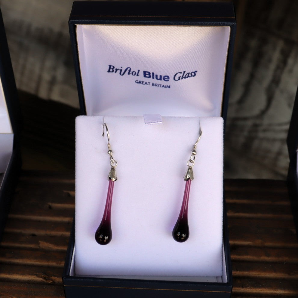 Hook Earrings Bristol Blue Glass