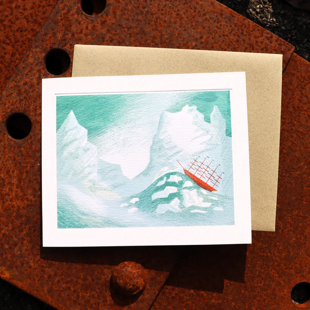 Icebergs Greetings Card
