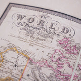 Old Map of the World circa 1861