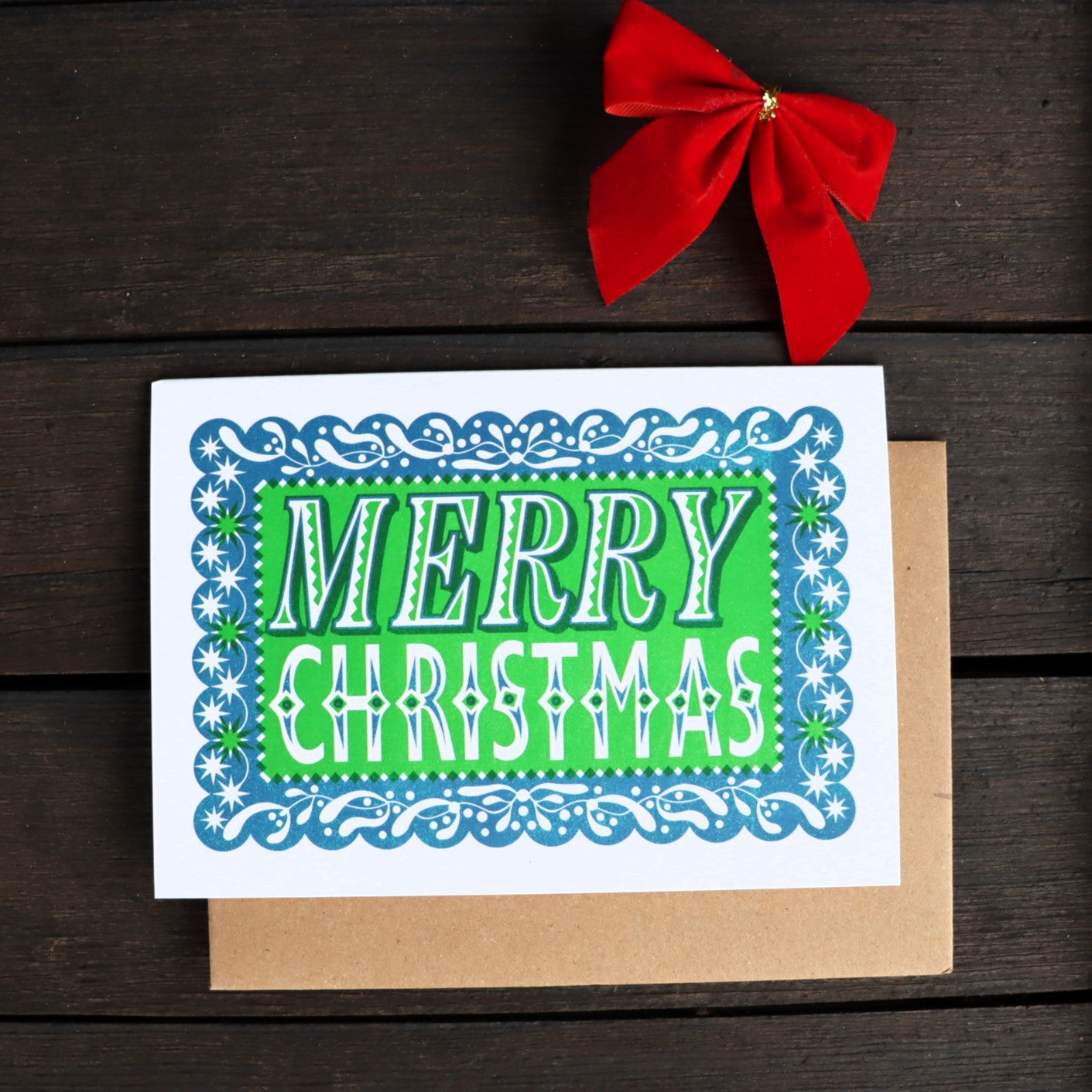 Pressed and Folded Christmas Card