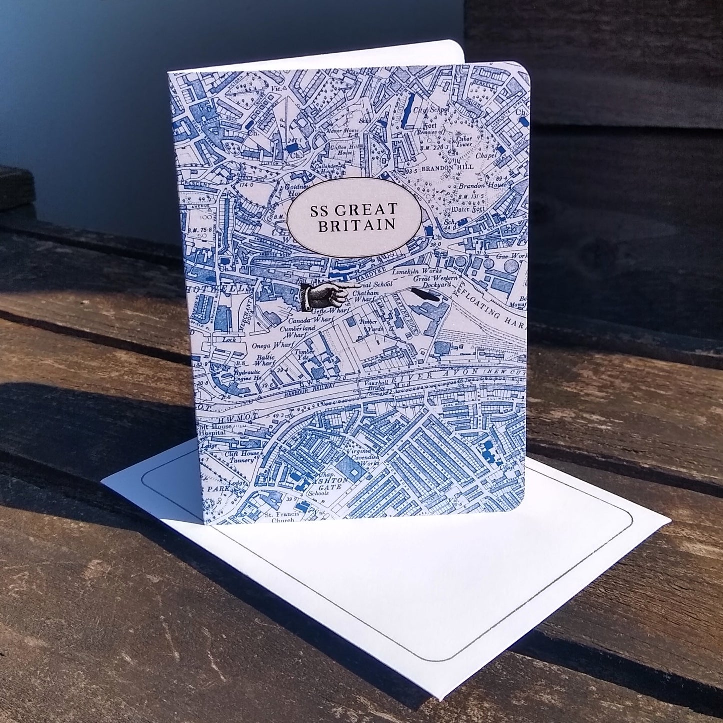 Map of Bristol SS Great Britain Greetings Card