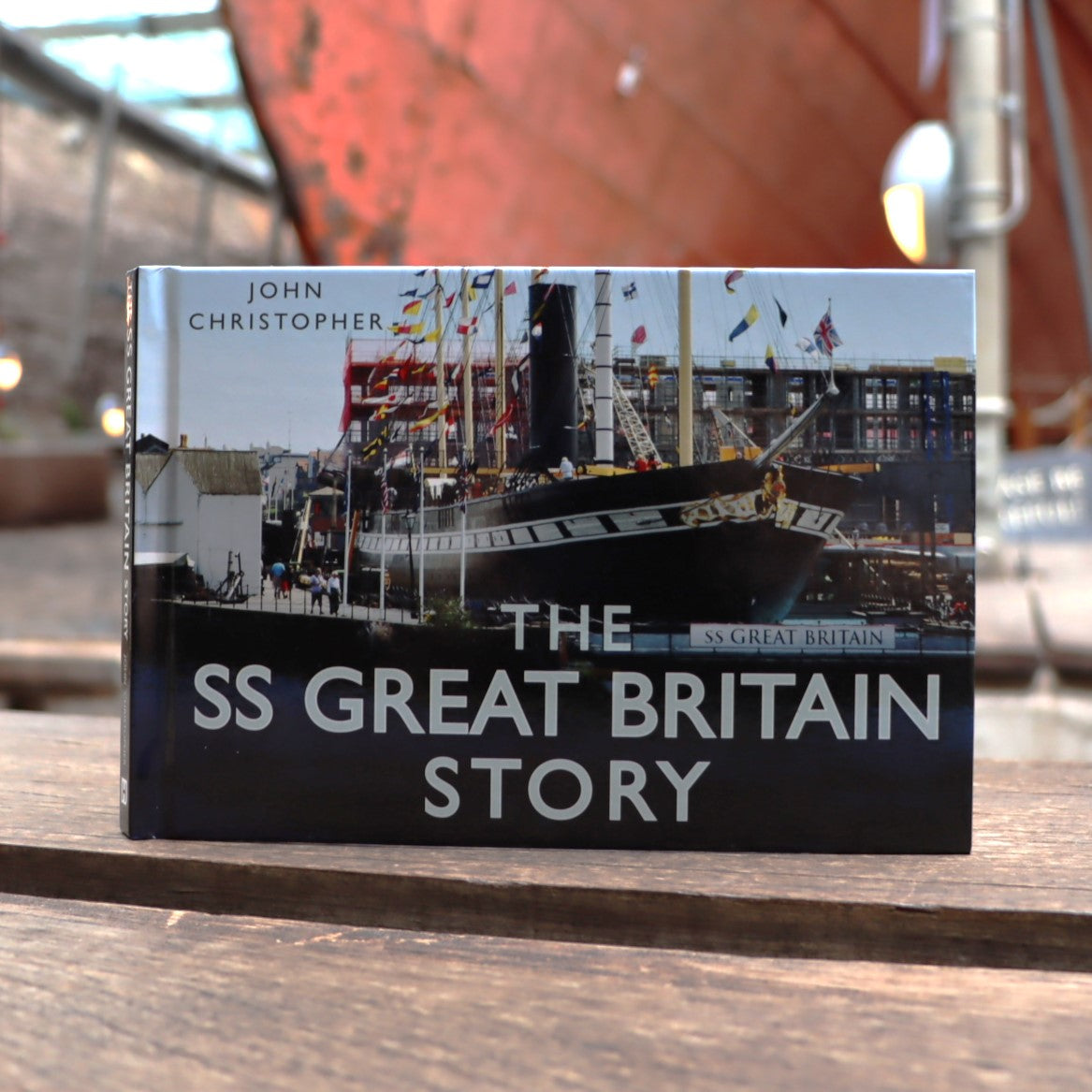 A book titled 'The SS Great Britain Story' by John Christopher, featuring an image of the historic steamship SS Great Britain.