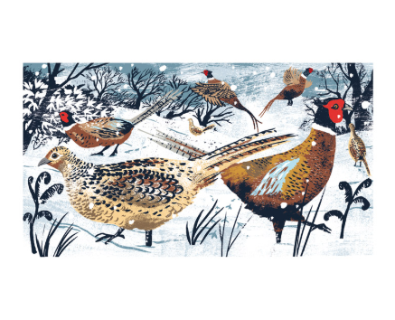 Pheasants Greetings Card