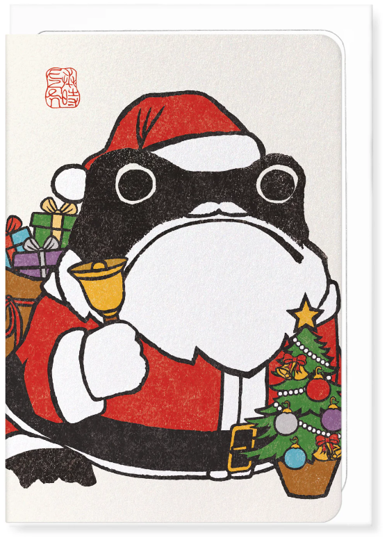 Father Christmas Ezen Frog Greetings Card