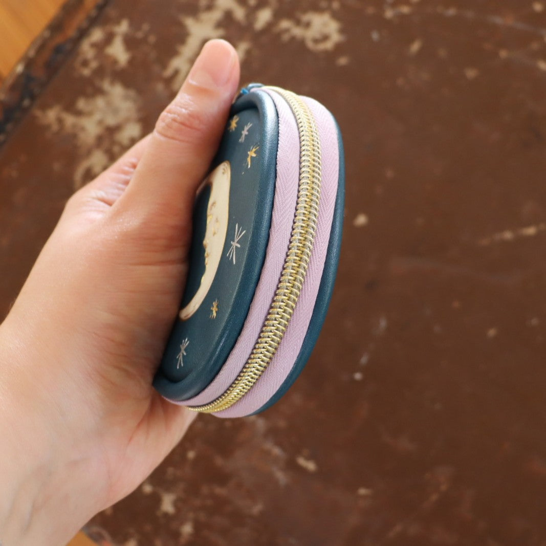 Teal Moon Vegan Leather Pill Case
