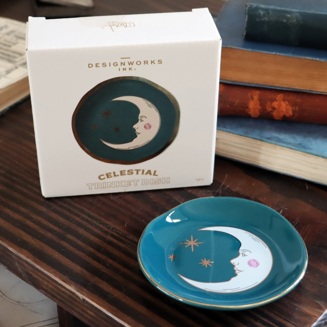 Teal Moon Trinket Tray