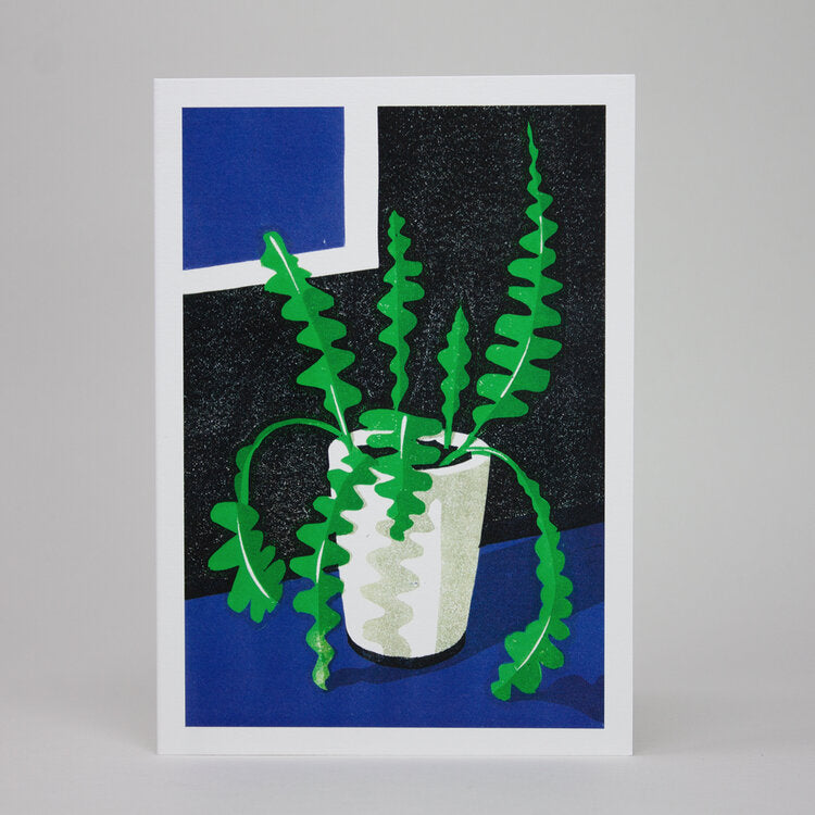 Fish Bone Cactus Greetings Card