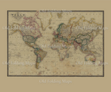 Old Map of the World circa 1861