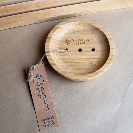 Round Bamboo Soap Dish