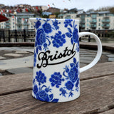 Bristol Blue Rose Straight-Sided Jug