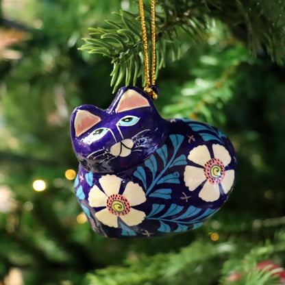 Papier Mache Cat Decoration