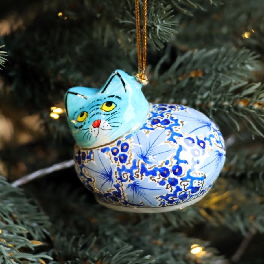 Papier Mache Cat Decoration