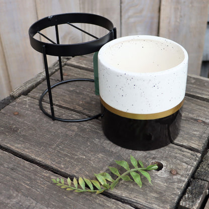 Small Ceramic Plant Pot with Stand