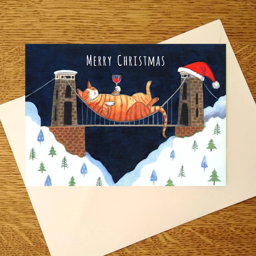 Laura Robertson Cat Christmas Card