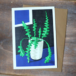 Fish Bone Cactus Greetings Card