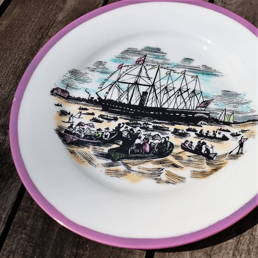 SSGB x Bev Milward Hand-Painted Ship Plate