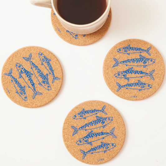 Mackerel Cork Coaster