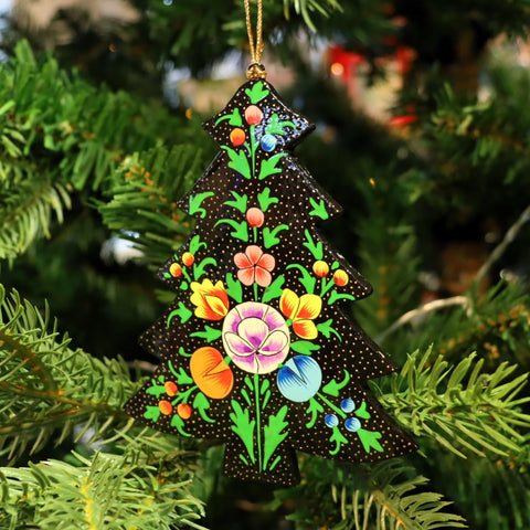 Papier Mache Christmas Tree Decoration