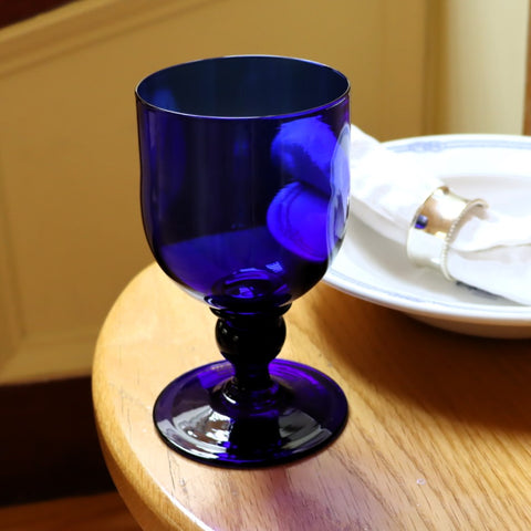 Red Wine Glass Bristol Blue Glass