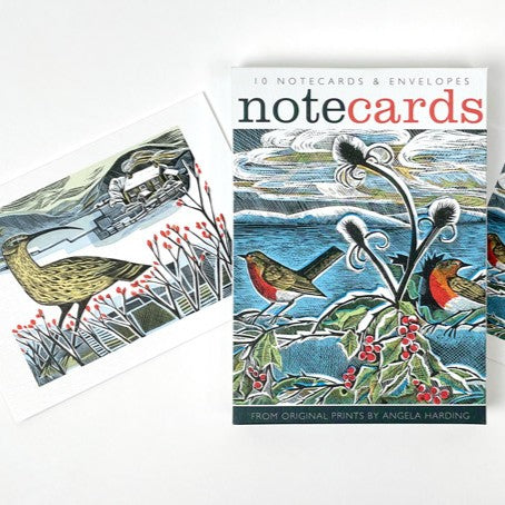 Robins and Teasels & Curlew Christmas Notecards