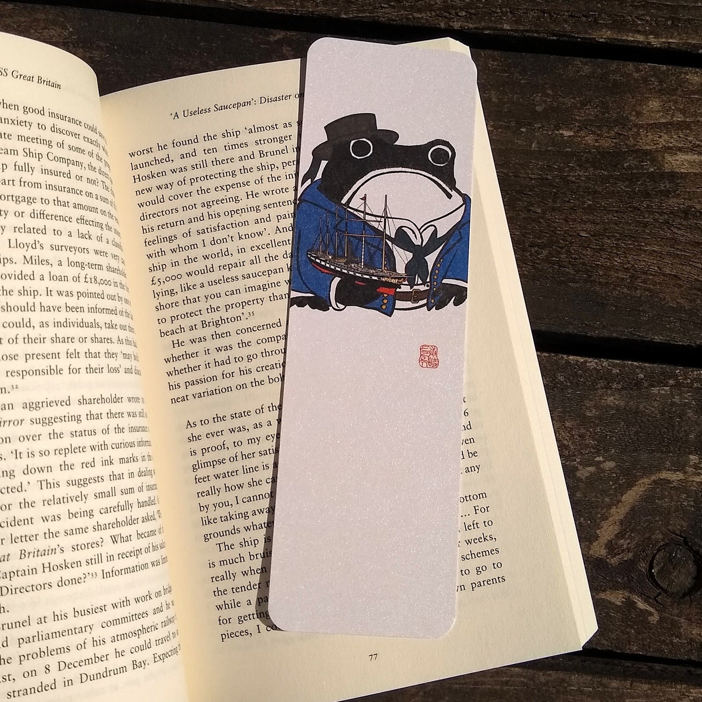 SS Great Britain Sailor Ezen Frog Bookmark