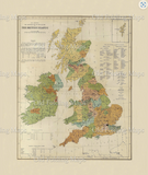 Old Map of the British Isles circa 1861