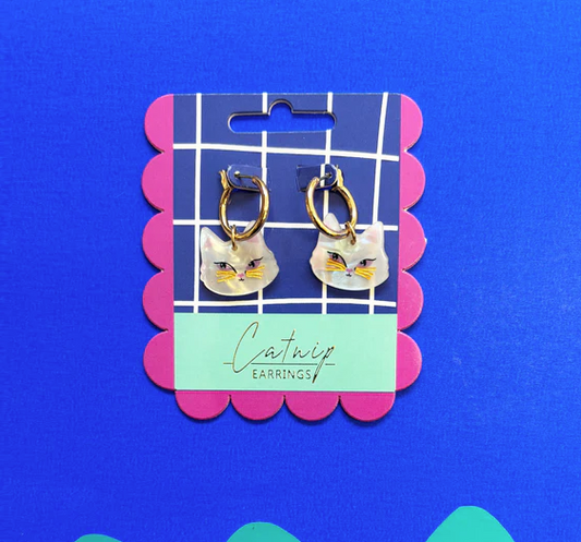 Cat Hoop Earrings