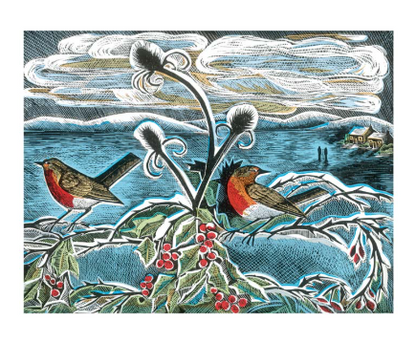 Robins and Teasels & Curlew Christmas Notecards