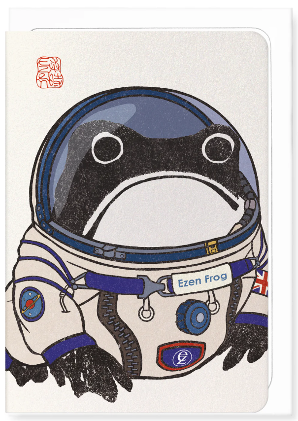 Astronaut Ezen Frog Greetings Card