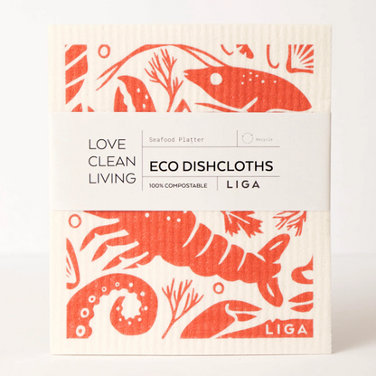Seafood Platter Eco Dishcloths