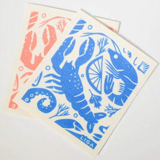 Seafood Platter Eco Dishcloths