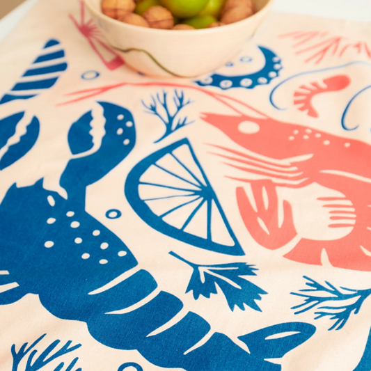 Seafood Platter Tea Towel