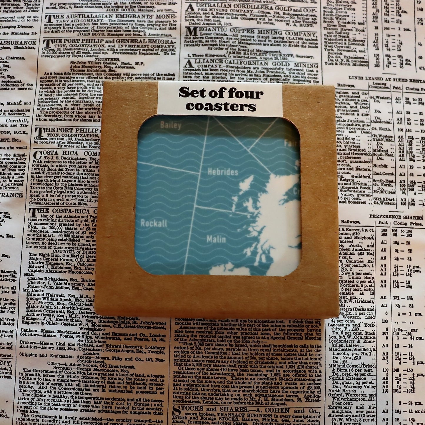 Shipping Forecast Coaster Set