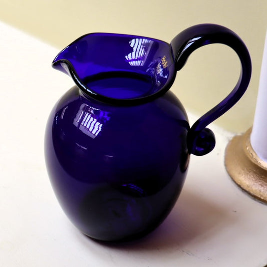 Small Round Jug Bristol Blue Glass