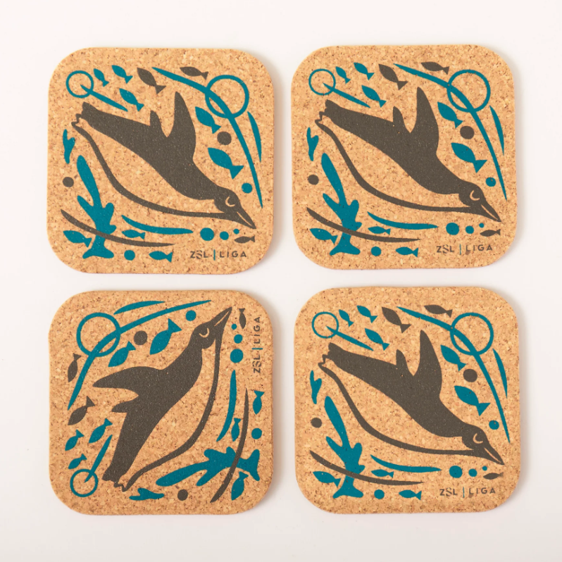Swimming Penguin Coaster Set of 4