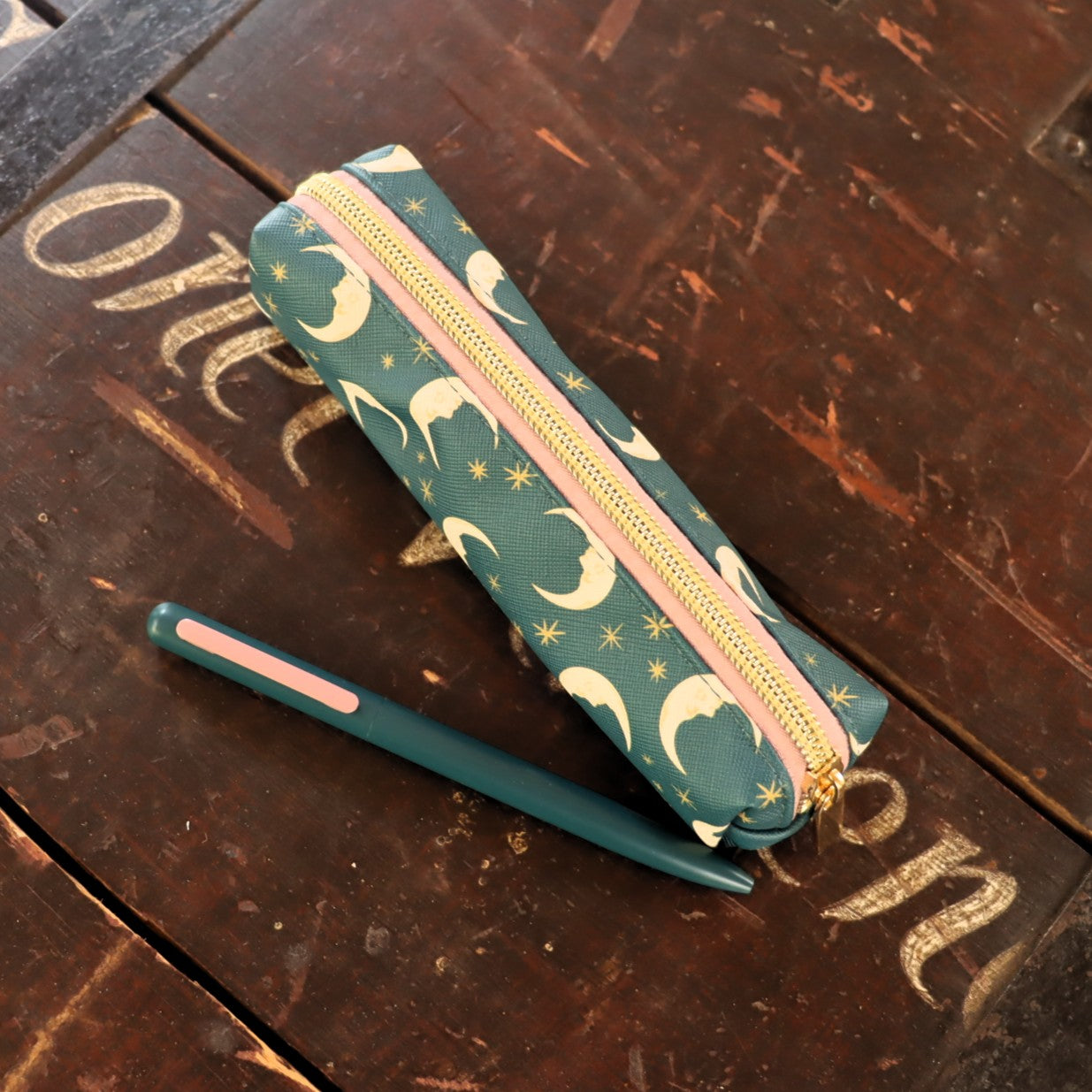 Teal Moon Pen & Pouch Set