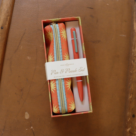 Terracotta Sun Pen & Pouch Set