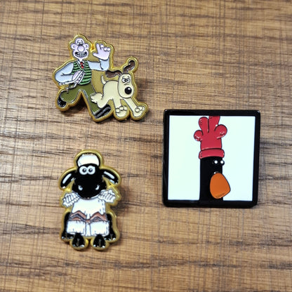 Wallace and Gromit Pin Badge (Half Moon Bay)