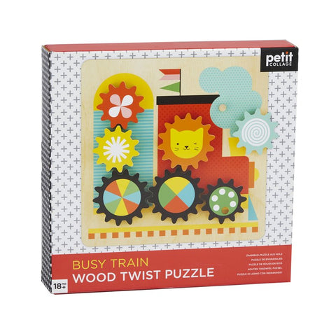 Busy Train Wooden Twist Puzzle