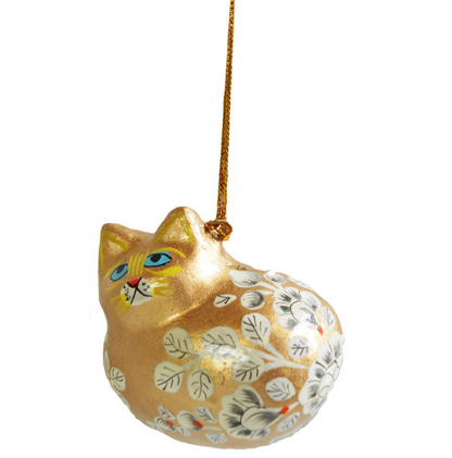 Papier Mache Cat Decoration