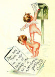 Cupid's Post Christmas Card