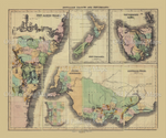 Old Map of Australian Colonies circa 1854